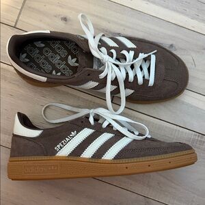 Adidas Spezial Brown and White Sneakers